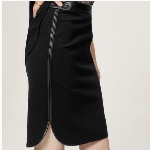 NWT black loft skirt with faux letter piping 00P - Picture 2 of 8